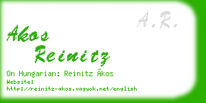 akos reinitz business card